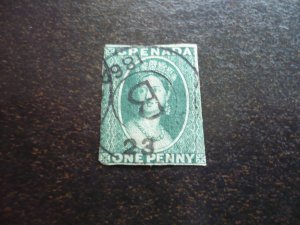 Stamps - Grenada - Scott# 1 - Used Part Set of 1 Stamp - Perfs cut off?