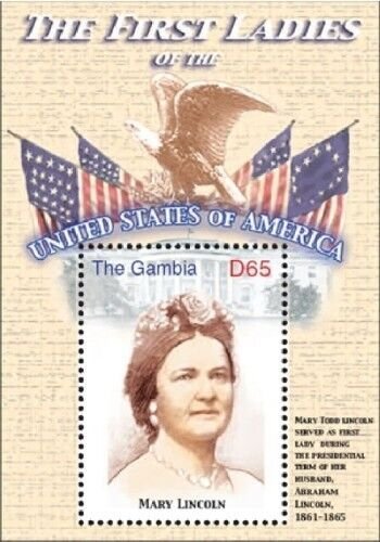 GAMBIA FIRST LADIES OF THE UNITED STATES - MARY LINCOLN S/S MNH