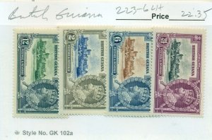BRITISH GUIANA #223-6, Mint Lightly Hinged, Scott $22.35