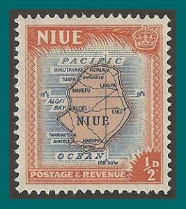 Niue 1950 Map, MLH  #94,SG113