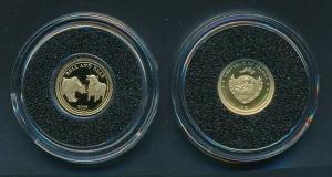 [99488] Palau 2007 1 Dollar Bull and Bear Proof Gold 999 /  0,50 gram