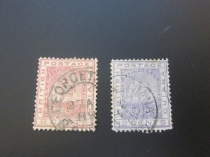 British Guinea 1875 Sc 76-7 FU