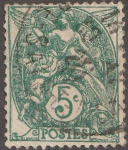 France, stamp, Scott#113, hinged, 0.5c, #f-3