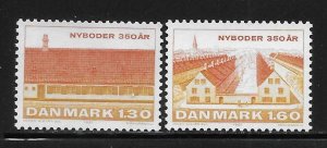 Denmark 678-679 350th Nyboder Development set MNH