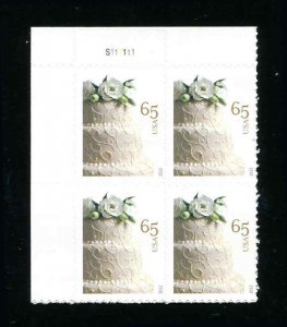 4602 Wedding Cake 65¢ Plate Block 2012