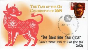 CA21-001, 2021, Lunar New Year, 12 years  of Lunar New Year Cycle, Year of the