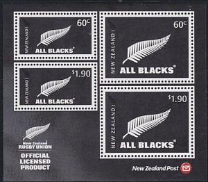 NEW ZEALAND 2014 Rugby ALL BLACKS souvenir sheet MNH.......................87440