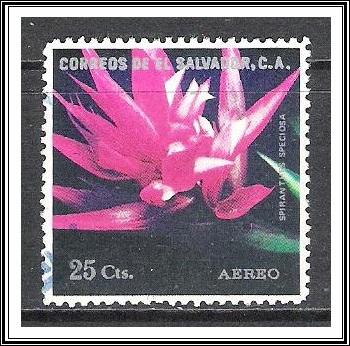 Salvador #C381 Airmail Orchids Used