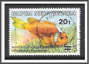 Papua New Guinea #720 Fish Surcharged Used