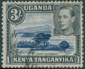 Kenya Uganda and Tanganyika 1938 SG147 3s dull ultramarine and black KGVI #2 FU