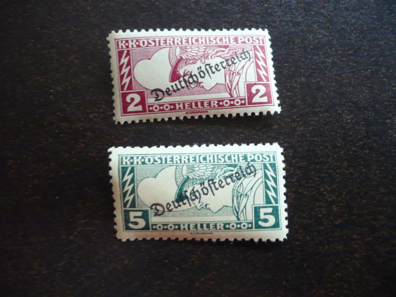 Stamps - Austria - Scott# QE5-QE6- Mint Never Hinged Set of 2 Stamps Overprinted