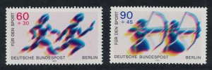 Berlin archery Relay Running Sport Promotion Fund 2v 1979 MNH SG#B571-B572