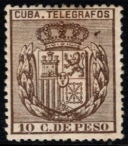 1888 Cuba Telegraphs Revenue 10 Centavos Unused