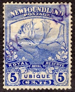 1919, Newfoundland 5c, Used, Sc 119