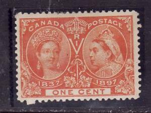 Canada-Sc#51-unused 1c hinged  orange Diamond Jubilee-QV-1897-