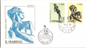 San Marino, Worldwide First Day Cover, Art