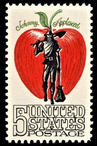 US 1317 MNH VF/XF 5 Cent Johnny Appleseed Plate # 28719 Single