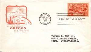 FDC 1948 SC #964 Farnam Cachet - Oregon City, Oreg - Single - F75787