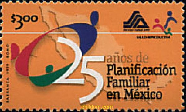 67969 MNH MEXICO 1999 25 ANIVERSARIO DE LA PLANIFICACION FAMILIAR EN MEXICO
