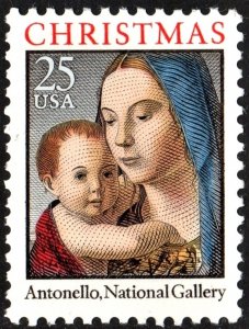 SC#2514 25¢ Madonna & Child Single (1990) MNH