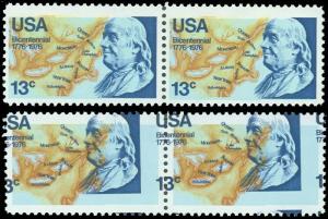 1690, 13¢ Outstanding Color Shift Error Pair With Normal * Stuart Katz