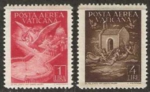 Vatican C9-C10,  mint,  hinge remnants     1947.  (V36)