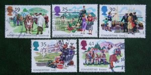Great Britain GB 1994 The four seasons summer Used Scott #1572-1576 SG 1834-1838