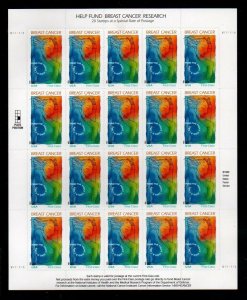 ALLY'S US Plate Block Scott #B1 32c Breast Cancer Semi-postal [20] MNH [FP-21]