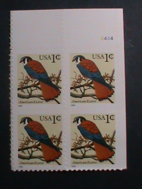 ​UNITED STATES-1990-SC#2477 LOVELY BEAUTIFUL  BIRD MNH PLATE BLOCK OF 4 VF