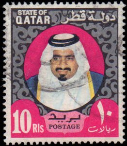 Qatar #360C, Incomplete Set, High Value, 1973-1974, Royalty, Used