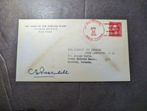 1925 USA USS Los Angeles Airship Zeppelin Cover Signed Charles Rosendahl