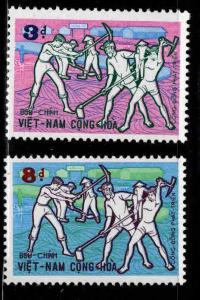 South Vietnam Scott 413-414 MNH** stamp set road workers