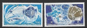 FRENCH SOUTHERN & ANTARCTIC TERRITORIES SG120/1 1977 SATELLITES MNH