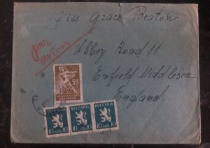 1944 Tarnovo Bulgaria Airmail cover To Enfield Middlesex England