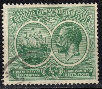 Bermuda #56  F-VF Used  CV $19.00  (X870)