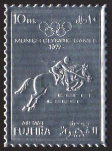 Fujeira Mi #1091A  mnh - 1972 Summer Olympics Munich - perf - silver foil