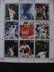 RUSSIA-AbICHbI-1999-HOME RUN KINGS-BASEBALL CHAMPIONSHIPS MNH-SHEET-VF