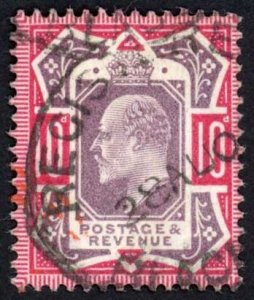 Gato usado fino KEVII 10d de 75 libras-