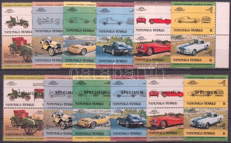 Tuvalu-Nanumaga stamp Cars (I) 6 pairs + SPECIMEN MNH 1984 Mi 1-12 WS143040