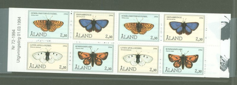 Finland/Aland Islands #81A  Single (Complete Set) (Butterflies) (Fauna)