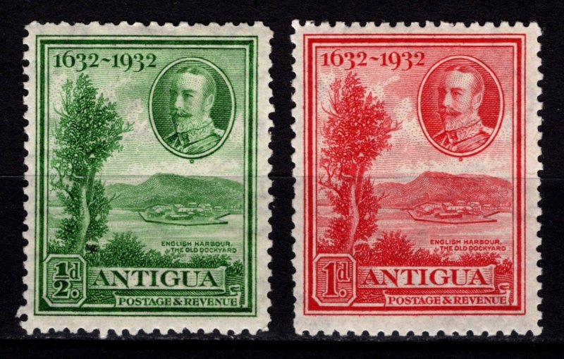 Antigua 1932 Tercentenary (George V), ½d & 1d [Unused]