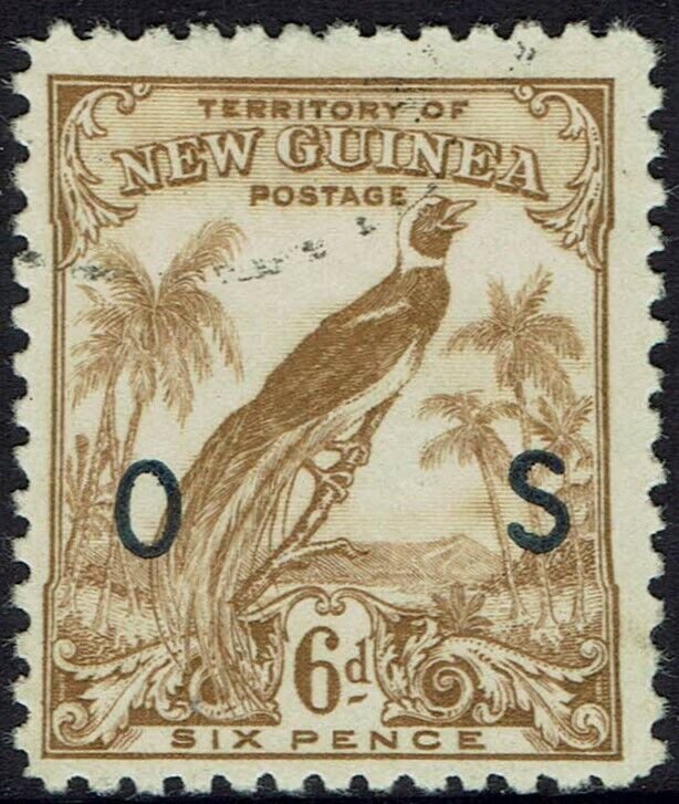 NEW GUINEA 1932 UNDATED BIRD OS 6D USED
