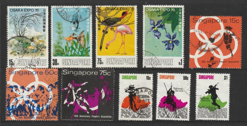 Singapore x 3 used decent sets