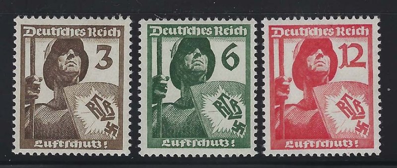 Germany 1937 Shield Bearer set Sc# 481-83 NH