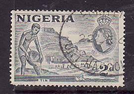 Nigeria-Sc#93b- id5-used 2d-Mining-1956-7-