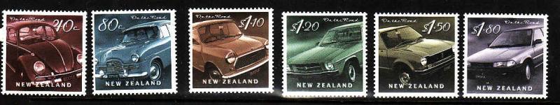New Zealand-Sc#1651-6-unused NH set-Cars-Automobiles-2000-