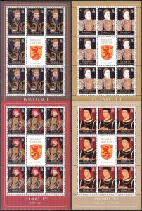 Solomon Islands 2008 Kings and Queens of England 8 Sheets MNH