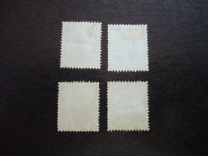 Stamps - Burma - Scott# O1-O2,O4,O7 - Used Part Set of 4 Stamps