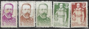 Indo-China  #253-257 (MNH) & (MLH)  CV $1.90