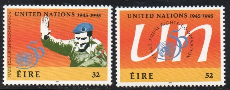 Ireland Sc 986-987 1995 50th Anniversary United Nationa stamp set mint NH